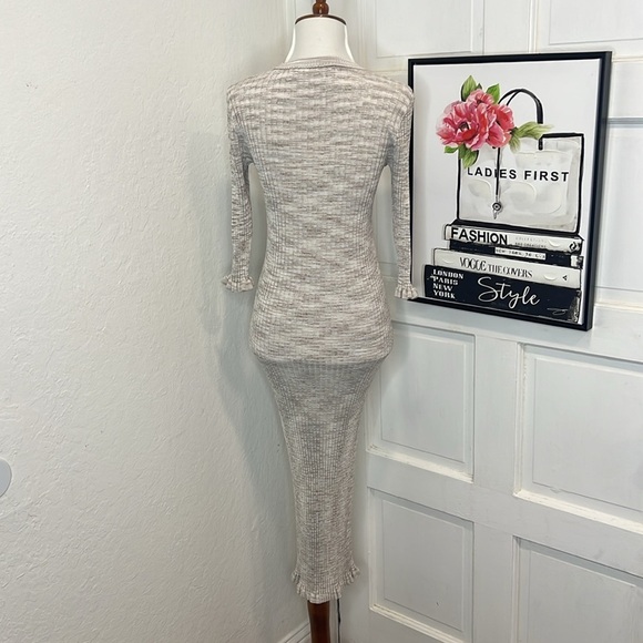 Veronica Beard Richie Ribbed 3 Quarter Sleeve Dress Size S - Picture 5 of 9